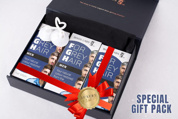 Luxury Grey Hair Treatment Gift Pack for Men | Restore Natural Colour